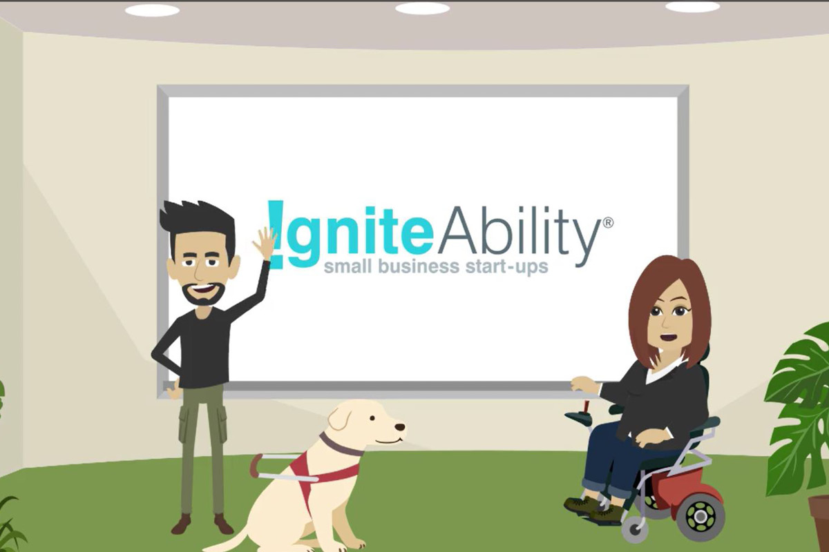Image of the welcome screen in IgniteAbility's learning portal